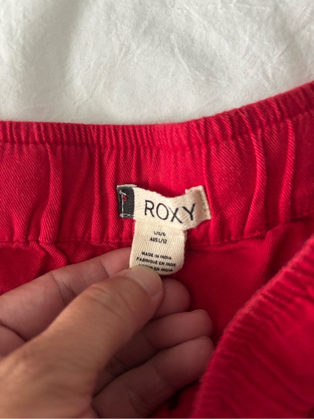 Roxy Bright Red Drawstring Shorts - Picture 2 of 3